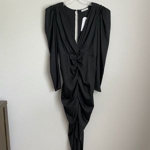 BELLA MAE - SIZE M - Long Sleeve Black Midi Dress